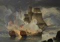 Marte y el 74 Hércules francés frente a la batalla naval de Brest 1798